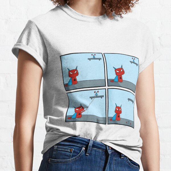 Spider-cat Comic Scribbly G Classic T-Shirt