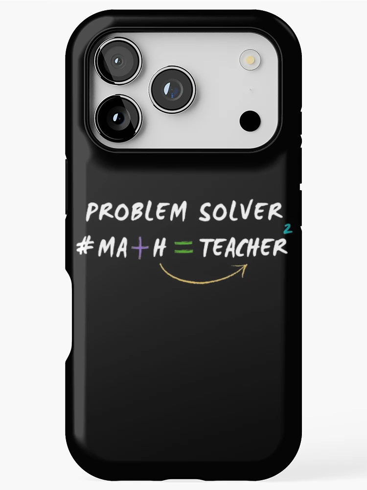Thumbnail 1 of 4, iPhone Case, Problem Solver #Math Teacher designed and sold by Creatoe.