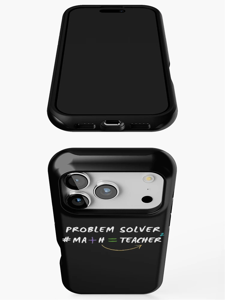 Thumbnail 3 of 4, iPhone Case, Problem Solver #Math Teacher designed and sold by Creatoe.