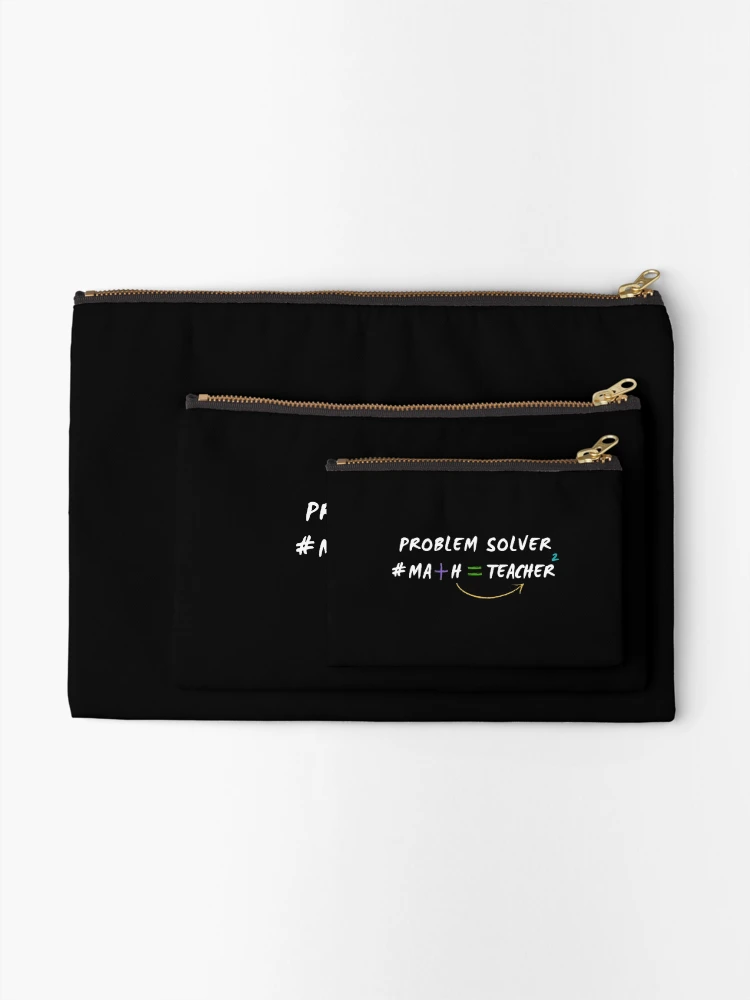 Thumbnail 2 of 4, Zipper Pouch, Problem Solver #Math Teacher designed and sold by Creatoe.