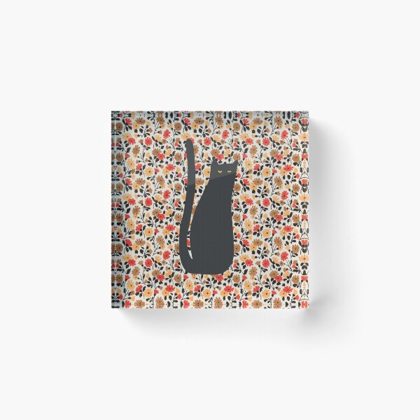 Item preview, black cat in a meadow designed and sold by KucingLucu.