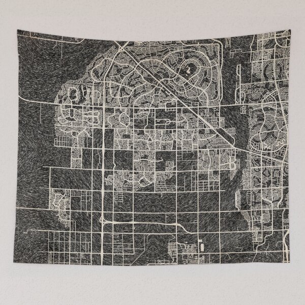 Item preview, Peoria map Arizona Ink lines designed and sold by InkMaps.