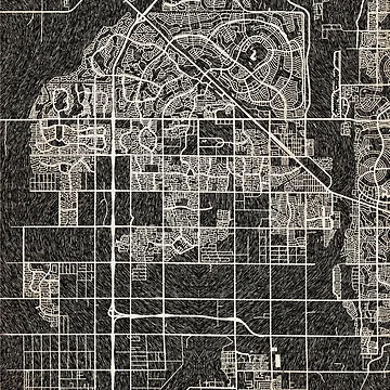 Imagen de la obra Peoria map Arizona Ink lines 2 de InkMaps