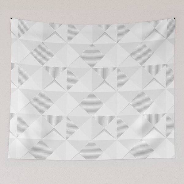 Item preview, Geometric White Pattern designed and sold by FladsynnDesigns.
