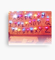 STRANGER THINGS ALPHABET LIGHTS Canvas Print