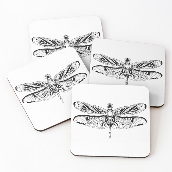 Item preview, Zentangle Dragonfly outlines designed and sold by Avisnanna.