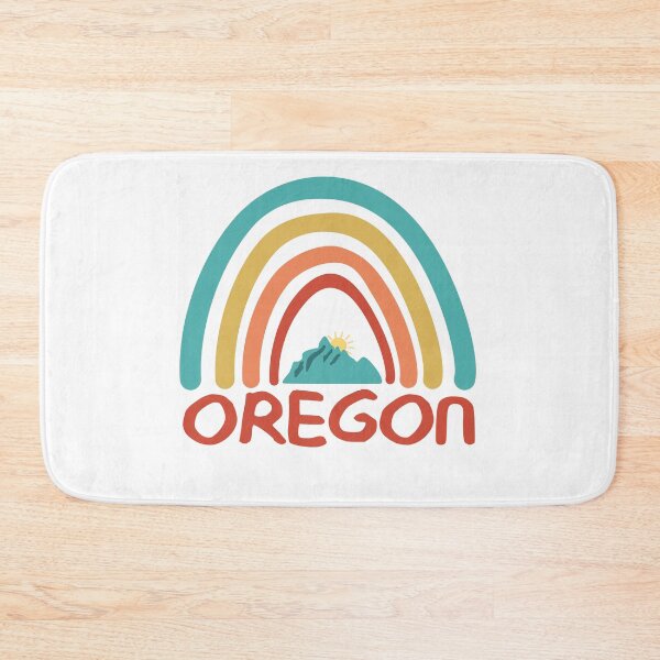 Item preview, Oregon Retro Vintage Rainbow - Oregon Mountain Souvenir - Gift - Hometown - Hiking - Nature designed and sold by HappyTees Lab.