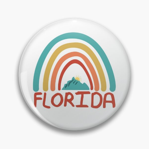 Item preview, Florida Retro Vintage Rainbow - Florida Mountain Souvenir - Gift - Hometown - Hiking - Nature designed and sold by HappyTees Lab.