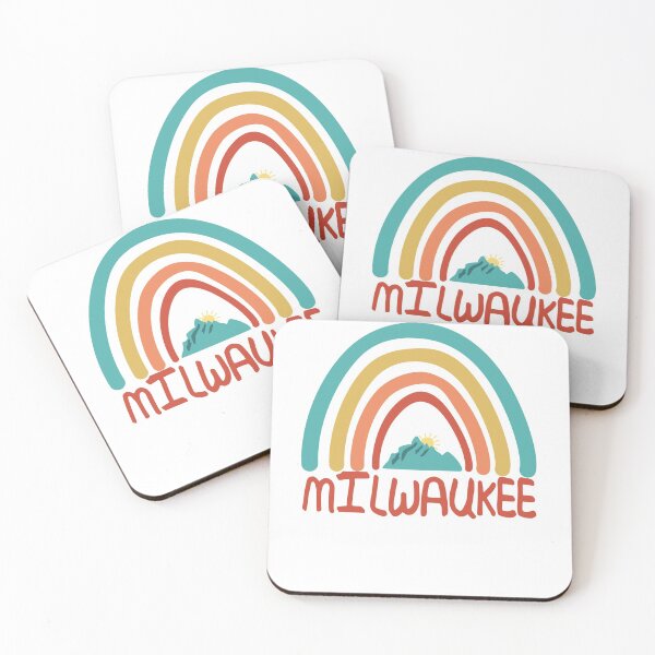 Item preview, Milwaukee Retro Vintage Rainbow - Milwaukee Wisconsin Mountain Souvenir - Gift - Hometown - Hiking - Nature designed and sold by HappyTees Lab.