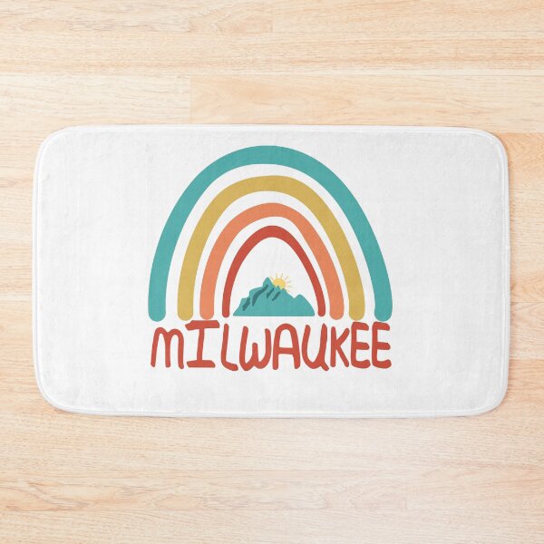 Item preview, Milwaukee Retro Vintage Rainbow - Milwaukee Wisconsin Mountain Souvenir - Gift - Hometown - Hiking - Nature designed and sold by HappyTees Lab.