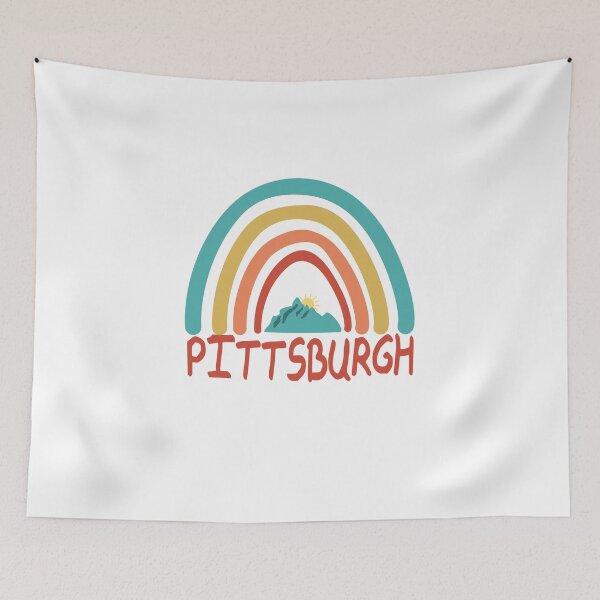 Item preview, Pittsburgh Retro Vintage Rainbow - Pittsburgh Pennsylvania Mountain Souvenir - Gift - Hometown - Hiking - Nature designed and sold by HappyTees Lab.