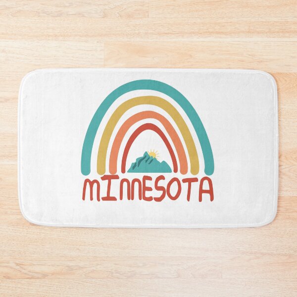 Item preview, Minnesota Retro Vintage Rainbow - Minnesota Mountain Souvenir - Gift - Hometown - Hiking - Nature designed and sold by HappyTees Lab.