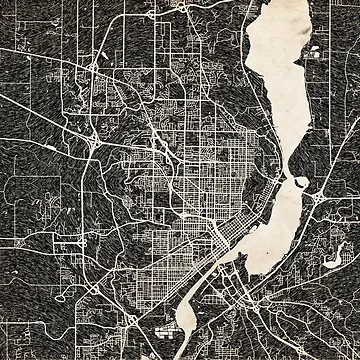 Vorschaubild zum Design Peoria map Illinois Ink lines von InkMaps