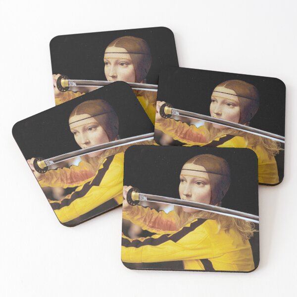 Item preview, Leonardo Da Vinci's Lady with an Ermine & Beatrix Kiddo (Black Mamba) from Kill Bill designed and sold by LT Graphic Art.
