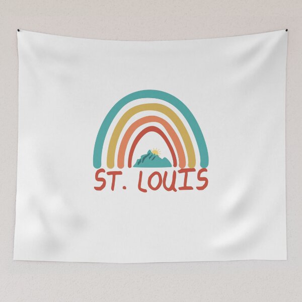 Item preview, St. Louis Retro Vintage Rainbow - St. Louis Missouri Mountain Souvenir - Gift - Hometown - Hiking - Nature designed and sold by HappyTees Lab.