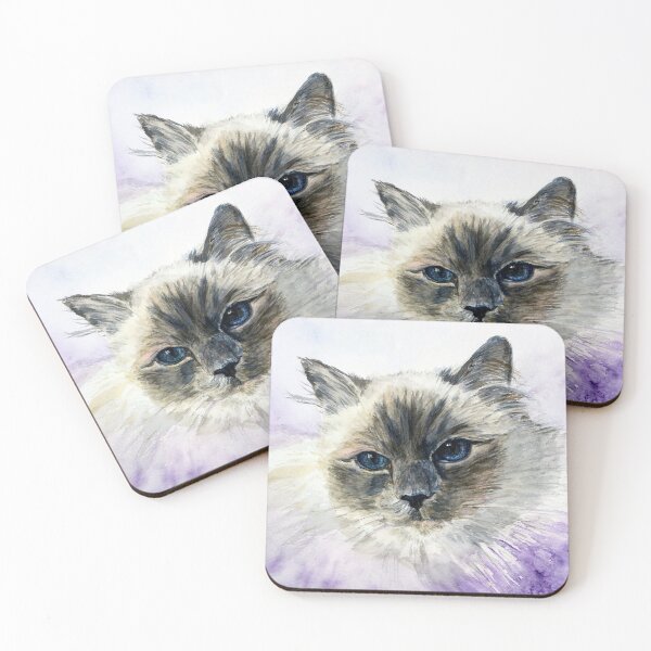 Item preview, Ermione: Watercolour painting of a cat designed and sold by Double Dutch Designs.