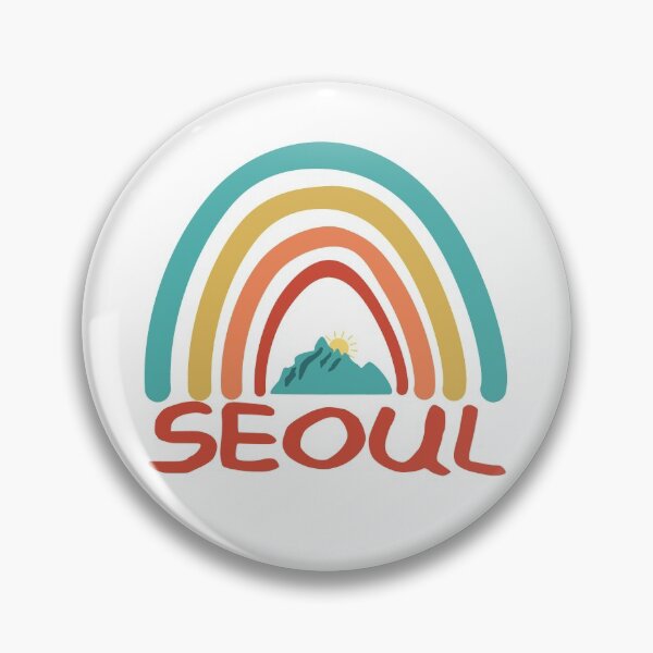 Item preview, Seoul Retro Vintage Rainbow - Seoul Mountain Souvenir - Gift - Hometown - Hiking - Nature designed and sold by HappyTees Lab.
