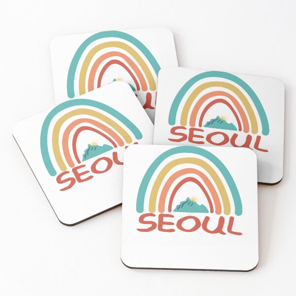 Item preview, Seoul Retro Vintage Rainbow - Seoul Mountain Souvenir - Gift - Hometown - Hiking - Nature designed and sold by HappyTees Lab.