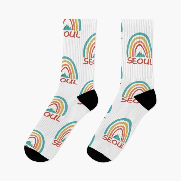 Item preview, Seoul Retro Vintage Rainbow - Seoul Mountain Souvenir - Gift - Hometown - Hiking - Nature designed and sold by HappyTees Lab.