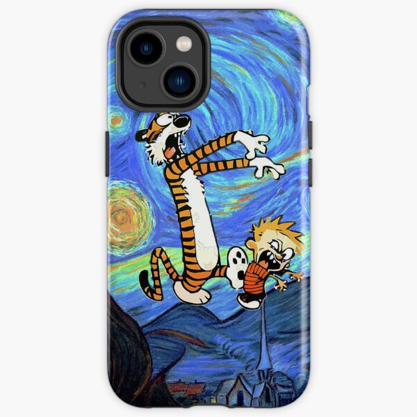 Calvin und Hobbes Sternennacht iPhone Robuste Hülle