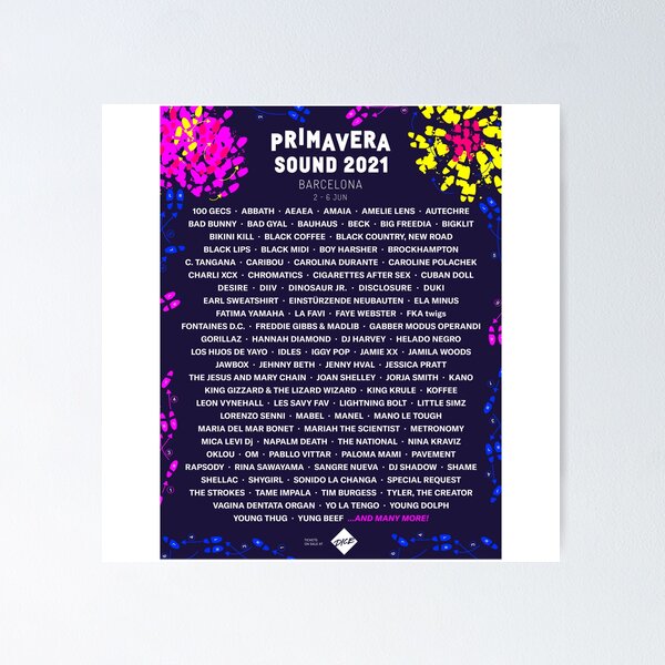 Primavera Sound 2019 Vlog Wall Art for Sale