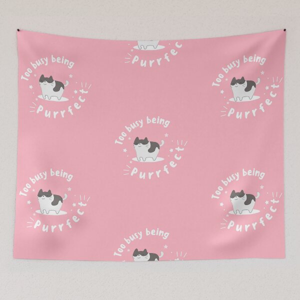 Item preview, Too busy being purrfect | cute tortiseshell cat tortitude sticker designed and sold by Canfy Girl.