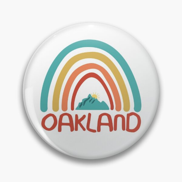 Item preview, Oakland Retro Vintage Rainbow - Oakland California Mountain Souvenir - Gift - Hometown - Hiking - Nature designed and sold by HappyTees Lab.