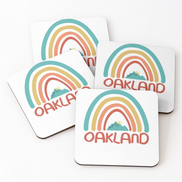 Item preview, Oakland Retro Vintage Rainbow - Oakland California Mountain Souvenir - Gift - Hometown - Hiking - Nature designed and sold by HappyTees Lab.