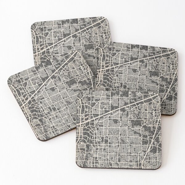 Item preview, Plano map Texas Ink lines 2 designed and sold by InkMaps.