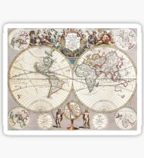 vintage World map Sticker