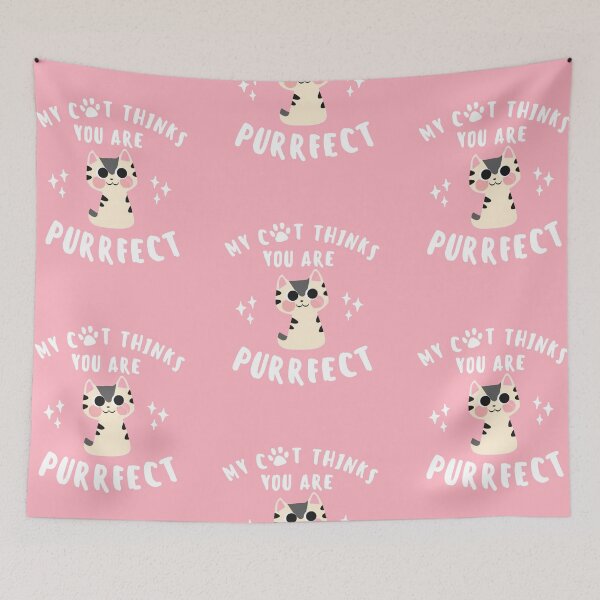 Item preview, My cat thinks you are purrfect | cute tortiseshell cat lover sticker designed and sold by Canfy Girl.