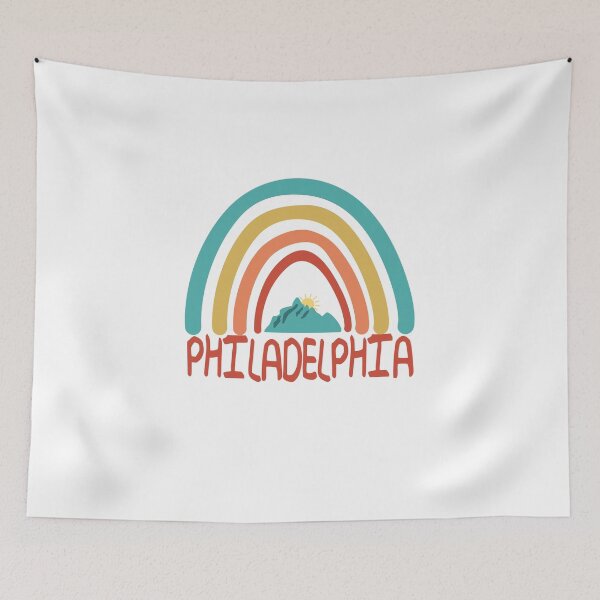 Item preview, Filadelfia Retro Vintage Rainbow - Recuerdo de la montaña de Filadelfia Pensilvania - Regalo - Ciudad natal - Senderismo - Naturaleza designed and sold by HappyTees Lab.