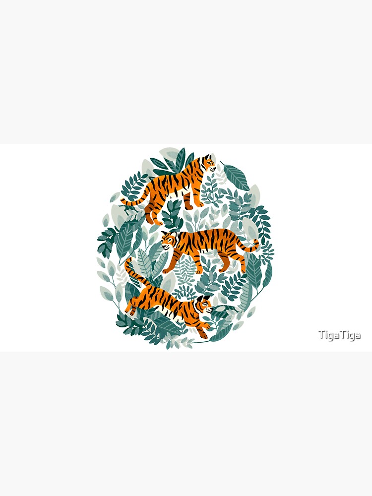 Imagen 7 de 7, Gorra con la obra Tigre de Bengala Teal Jungle, diseñada y vendida por TigaTiga.