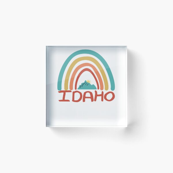 Item preview, Idaho Retro Vintage Rainbow - Idaho Mountain Souvenir - Gift - Hometown - Hiking - Nature designed and sold by HappyTees Lab.