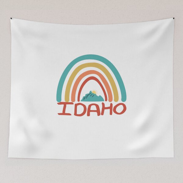 Item preview, Idaho Retro Vintage Rainbow - Idaho Mountain Souvenir - Gift - Hometown - Hiking - Nature designed and sold by HappyTees Lab.