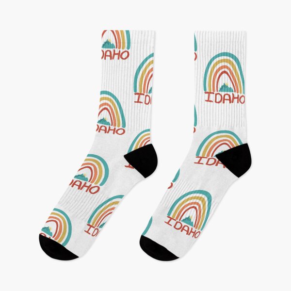 Artikelvorschau, Idaho Retro Vintage Regenbogen - Idaho Berg Souvenir - Geschenk - Heimatstadt - Wandern - Natur entworfen und verkauft von HappyTees Lab.