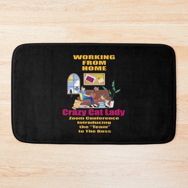 Item preview, Crazy Cat Lady - Working From Home designed and sold by KingdomArt101.