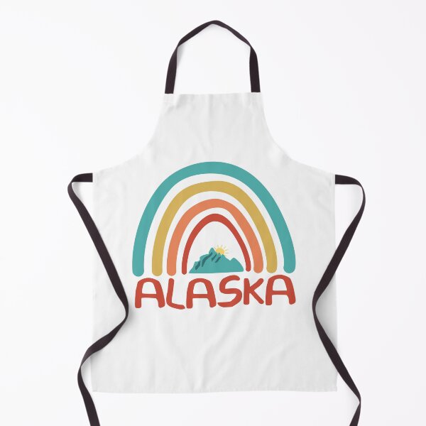 Item preview, Alaska Retro Vintage Rainbow - Alaska Mountain Souvenir - Gift - Hometown - Hiking - Nature designed and sold by HappyTees Lab.