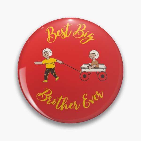 Item preview, Red Cute Little Boys in Yellow & Brown Best Big Brother Ever Baseball Sport Attire designed and sold by Sudha Lifestyle Designs.