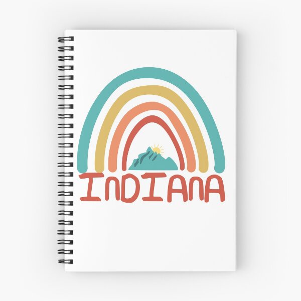 Item preview, Indiana Retro Vintage Rainbow - Indiana Mountain Souvenir - Gift - Hometown - Hiking - Nature designed and sold by HappyTees Lab.