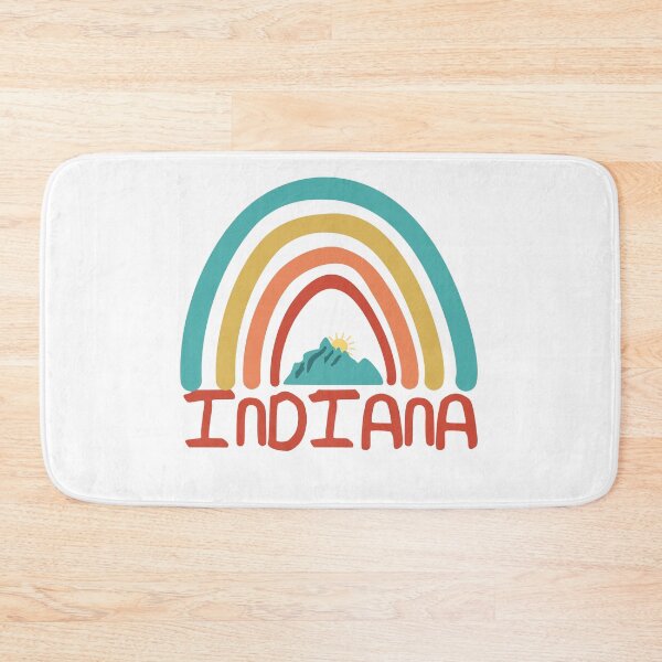 Item preview, Indiana Retro Vintage Rainbow - Indiana Mountain Souvenir - Gift - Hometown - Hiking - Nature designed and sold by HappyTees Lab.