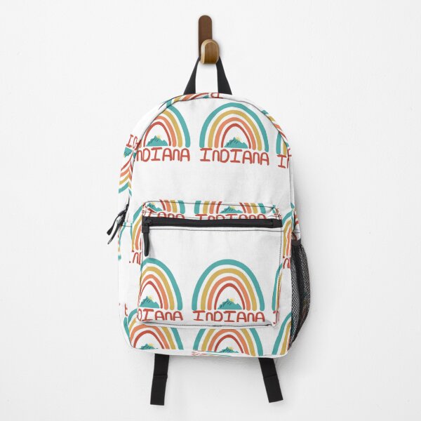 Item preview, Indiana Retro Vintage Rainbow - Indiana Mountain Souvenir - Gift - Hometown - Hiking - Nature designed and sold by HappyTees Lab.