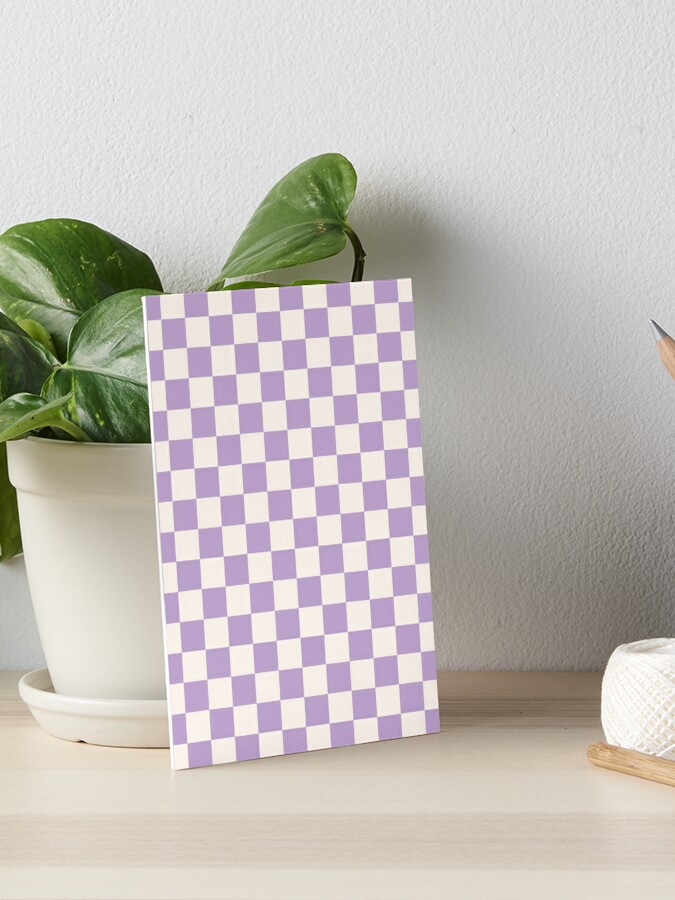 Check Checkered Purple Lilac Lavender Checkerboard Geometric Square Grid  Pattern Boho Modern Minimal Tote Bag by Daily Regina Designs