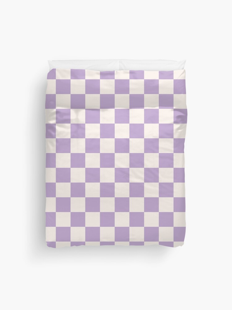 Check Checkered Purple Lilac Lavender Checkerboard Geometric Square Grid  Pattern Boho Modern Minimal Tote Bag by Daily Regina Designs