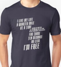 The Fast And The Furious - I Live My life Unisex T-Shirt