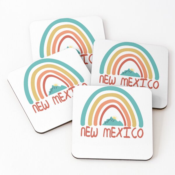 Item preview, New Mexico Retro Vintage Rainbow - New Mexico Mountain Souvenir - Gift - Hometown - Hiking - Nature designed and sold by HappyTees Lab.