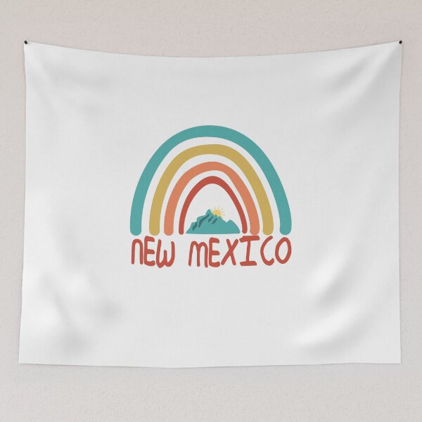 Item preview, New Mexico Retro Vintage Rainbow - New Mexico Mountain Souvenir - Gift - Hometown - Hiking - Nature designed and sold by HappyTees Lab.