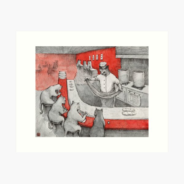 Lamian Meow Art Print