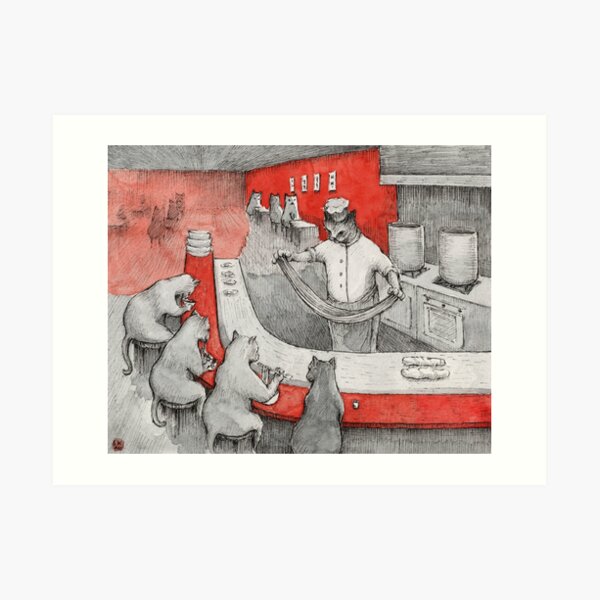 Lamian Meow Art Print