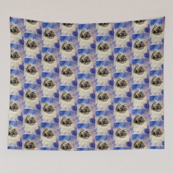 Item preview, Faëlan: Watercolour painting of a cat designed and sold by Double Dutch Designs.